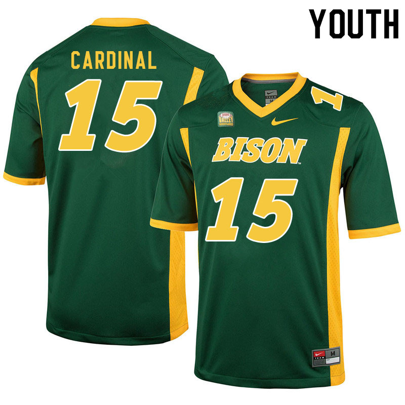 Youth #15 Will Cardinal North Dakota State Bison College Football Jerseys Sale-Green - Click Image to Close